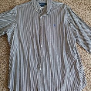 Black and white button down shirt